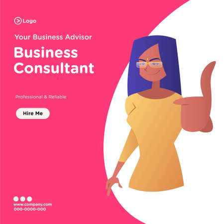 Banner design of businesswoman template design.のイラスト素材