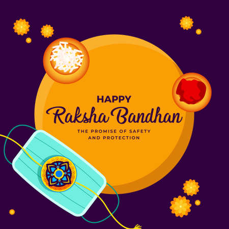 Banner design of happy Raksha Bandhan Indian festival template.のイラスト素材