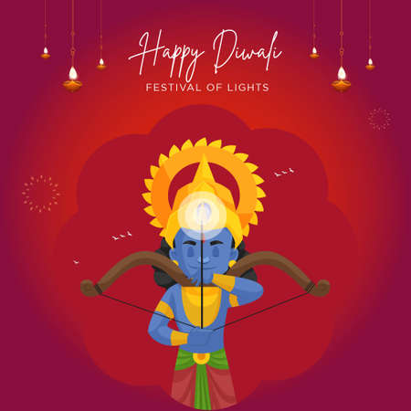 Happy Diwali Indian festival banner design template.