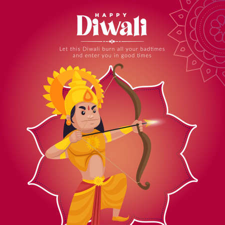 Banner design of happy Diwali template.