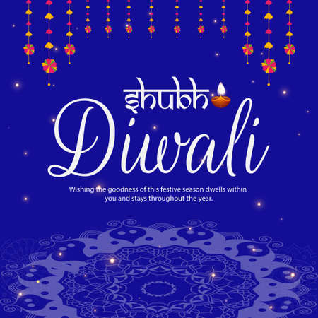 Banner design of festival of lights happy Diwali Indian festival template.のイラスト素材