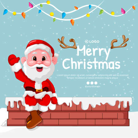 Banner of Merry Christmas template design.のイラスト素材