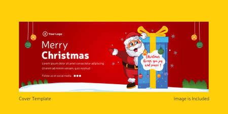 Creative cover page design of Merry Christmas.のイラスト素材