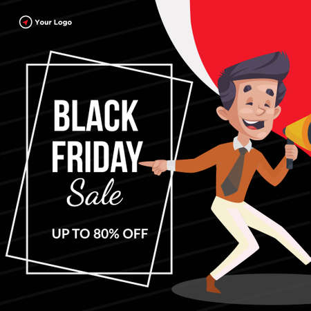 Banner design of black Friday sale template.のイラスト素材