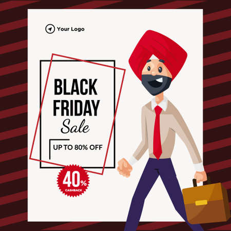 Banner design of black Friday sale template.のイラスト素材
