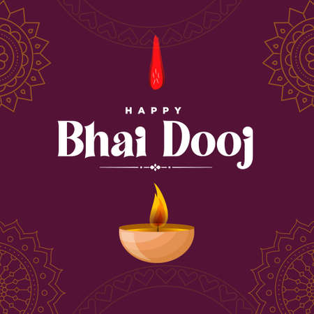 Creative banner design of Indian festival happy bhai dooj template.のイラスト素材