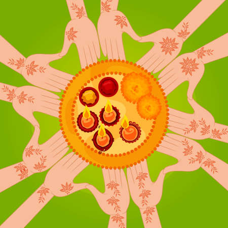 Happy kajari teej banner design template.のイラスト素材