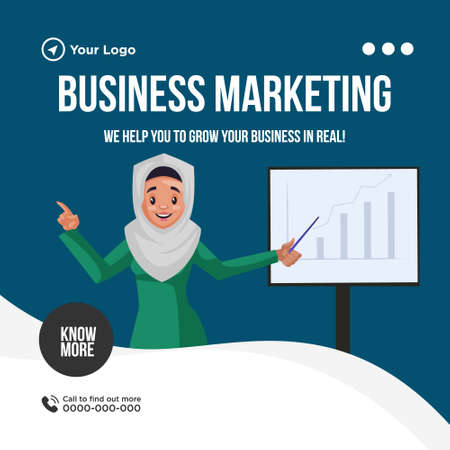 Banner design of business marketing. Vector graphic illustration.のイラスト素材