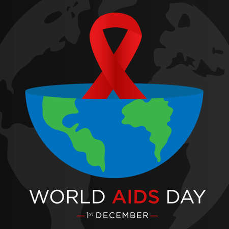 Banner design of World Aids Day template.のイラスト素材