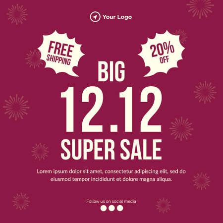 Big super sale banner design template.のイラスト素材