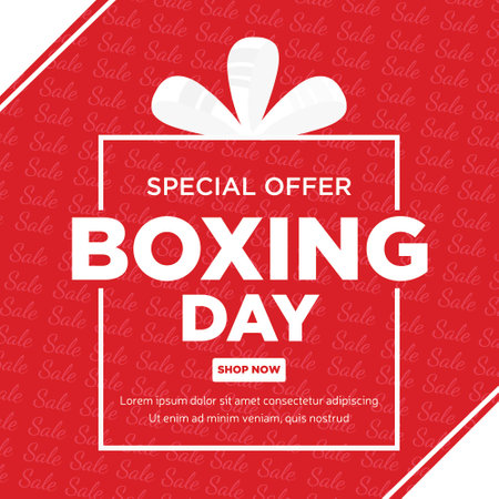Boxing day special offer banner design template.のイラスト素材