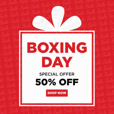 Boxing day special offer banner design template.のイラスト素材