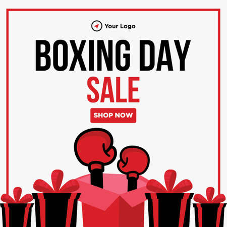Boxing day sale banner design template.のイラスト素材