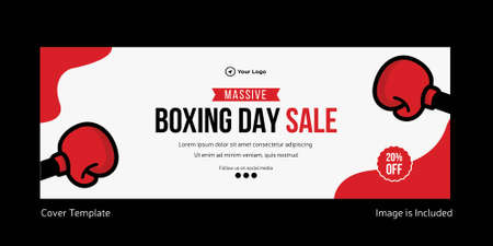 Cover page design of boxing day sale template.のイラスト素材