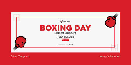Cover page design of boxing day biggest discount template.のイラスト素材