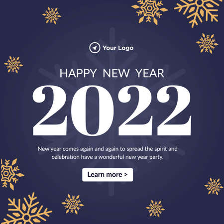 Happy new year banner design template.のイラスト素材