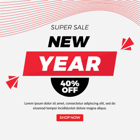 New year special sale banner design template.のイラスト素材