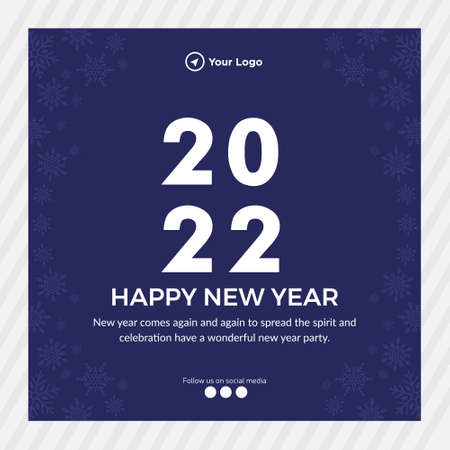 Happy new year banner design template.のイラスト素材