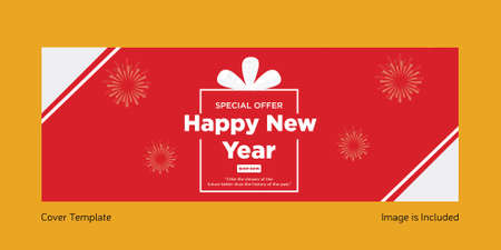 Cover page design of happy new year special offer template.のイラスト素材