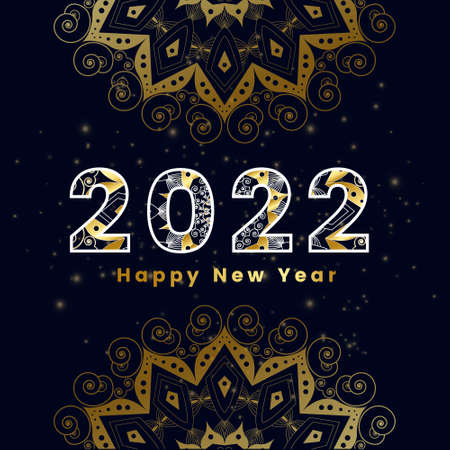 Happy new year banner design template.のイラスト素材