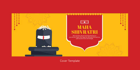 Cover page design of happy Maha Shivratri template.のイラスト素材