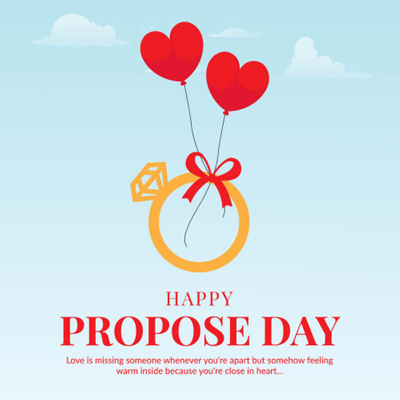 Happy propose day beautiful banner design template.のイラスト素材