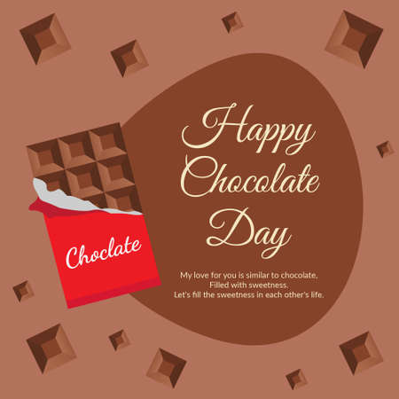 Happy chocolate day banner design template.のイラスト素材