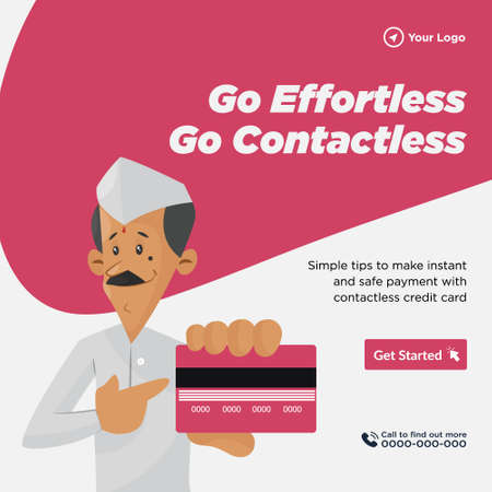 Banner design of go effortless go contactless template.のイラスト素材