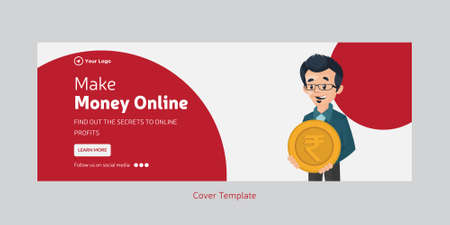 Cover page of make money online template.のイラスト素材