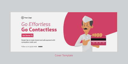 Cover page of go effortless go contactless template.のイラスト素材