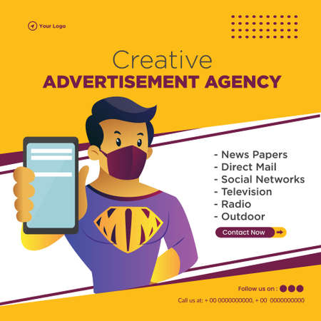 Banner design of creative advertisement agency template.のイラスト素材