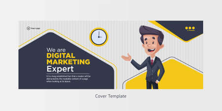 Cover page of we are digital marketing expert template.のイラスト素材