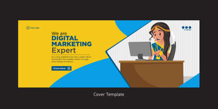 Cover page of we are digital marketing expert template.のイラスト素材