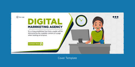Cover page of digital marketing agency template.のイラスト素材