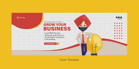 Cover page of grow your business templat.のイラスト素材