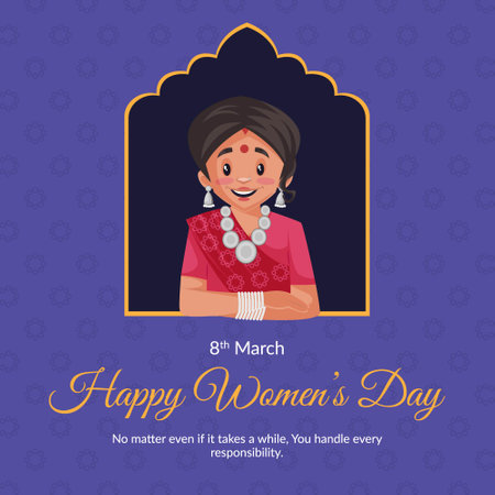 Banner design of happy women's day template.のイラスト素材