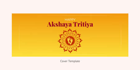 Happy Akshaya Tritiya Hindu festival cover page design.のイラスト素材