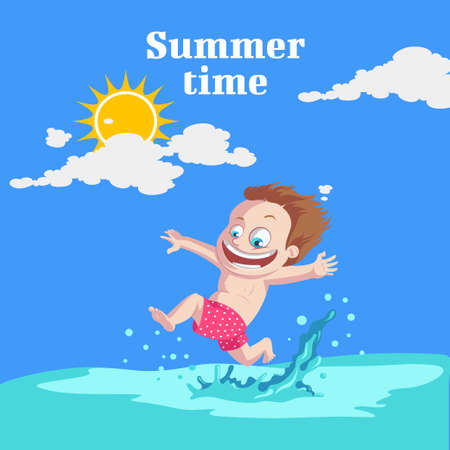 Summer time banner design template.のイラスト素材