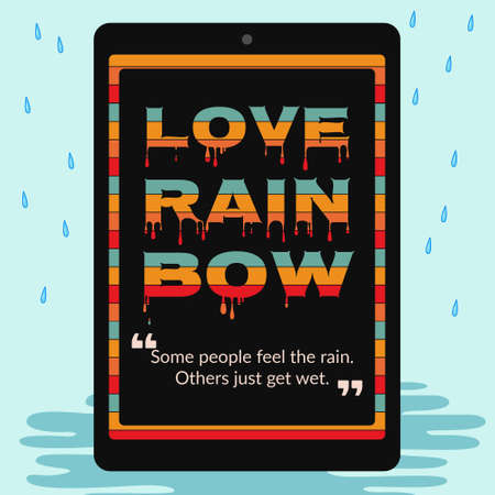 Banner design of love rain bow template.のイラスト素材