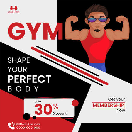 Banner design of shape your perfect body template.のイラスト素材