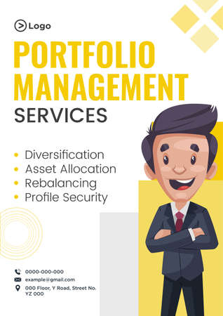 Flyer design of portfolio management services template.のイラスト素材