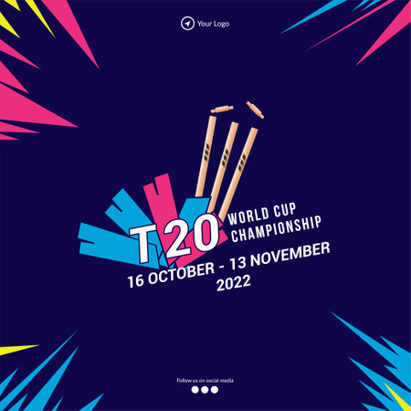 Banner design of T20 cricket championship template.のイラスト素材