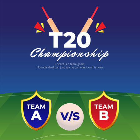 Banner design of T20 cricket championship template.のイラスト素材