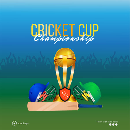 Banner design of T20 cricket championship template.のイラスト素材
