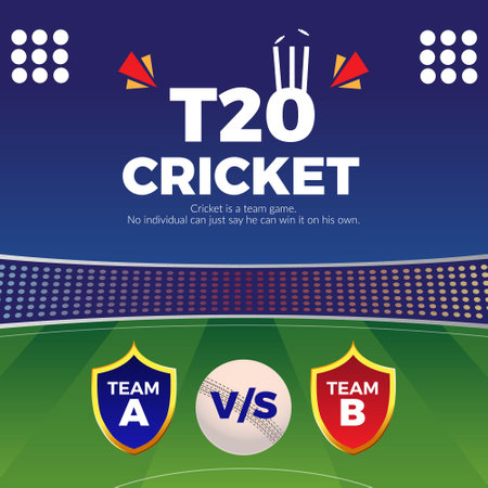 T20 Cricket World Cup banner design template.のイラスト素材