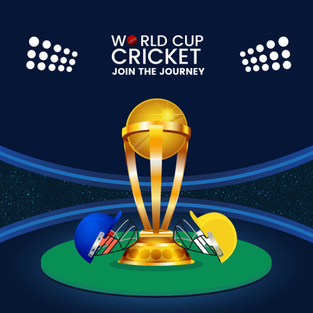 Banner design template of world cup cricket.のイラスト素材