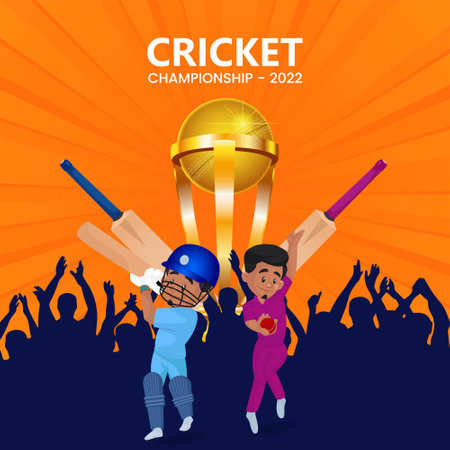 Banner design template of Cricket championship 2022.のイラスト素材