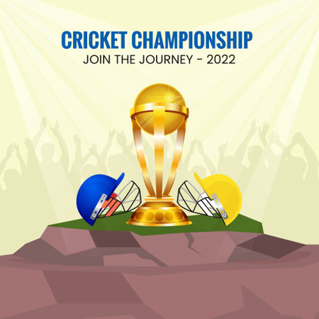 Banner design template of Cricket championship 2022.のイラスト素材
