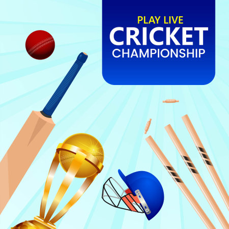 Banner design template of Cricket championship.