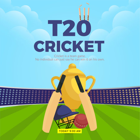 Banner design of T20 cricket template.のイラスト素材